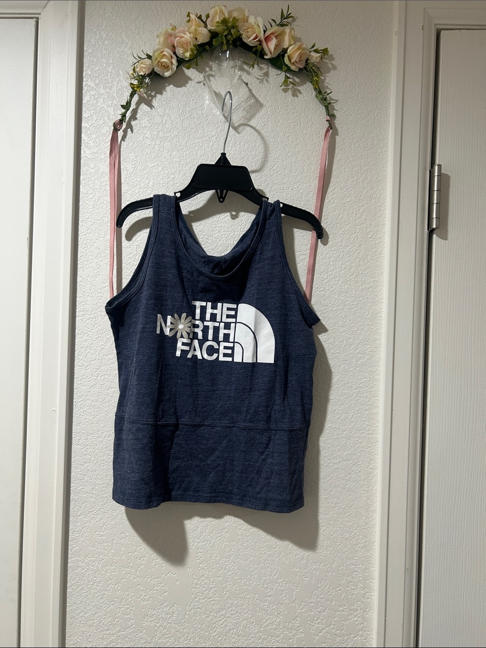 The North Face Navy Blue Logo Sleeveless Tank